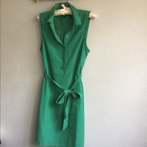 Banana Republic Midi Green Dress, Pockets, Medium